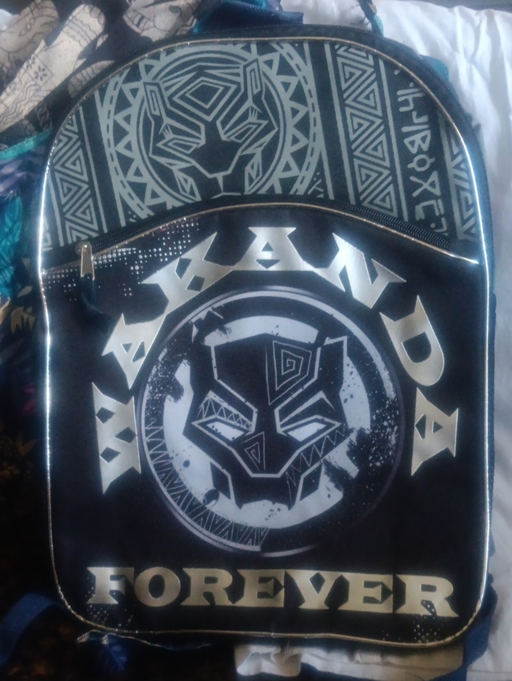 Black Graphic 'Wakanda Forever' Backpack